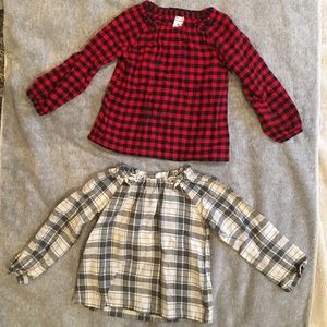 Pair bundle. 2 Carter’s long sleeve shirts.